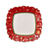 Piatto piano quadrato Toy's Delight Villeroy & Boch in porcellana 28 cm