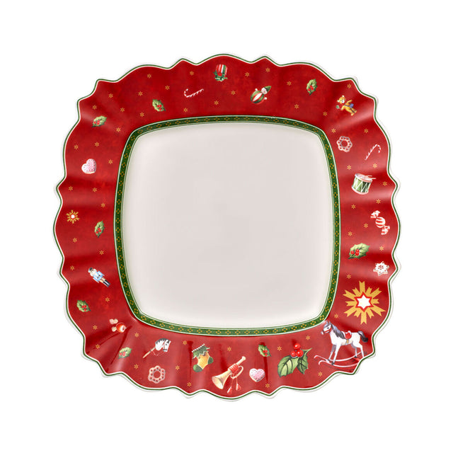 Piatto piano quadrato Toy's Delight Villeroy & Boch in porcellana 28 cm
