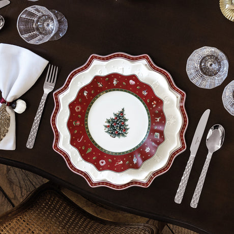 VILLEROY & BOCH Toy's Delight Piatto Colazione Rosso 24cm Set 6 Pezzi Tavola Natale