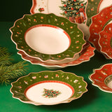 VILLEROY &amp; BOCH Toy's Delight Green Breakfast Plate 24cm Christmas Table