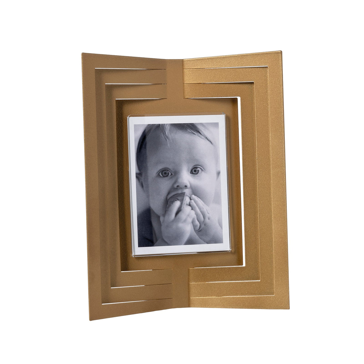 ARTI & MESTIERI Portafoto di Design Vibra Piccolo Oro Laccato