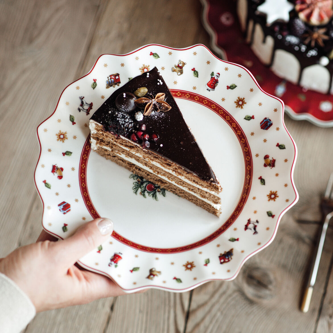 VILLEROY & BOCH Toy's Delight Piatto Colazione Bianco 24cm Set 6 Pezzi Tavola Natale