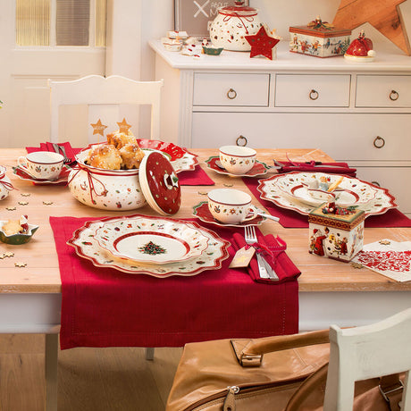 VILLEROY & BOCH Toy's Delight Piatto Colazione Bianco 24cm Set 6 Pezzi Tavola Natale