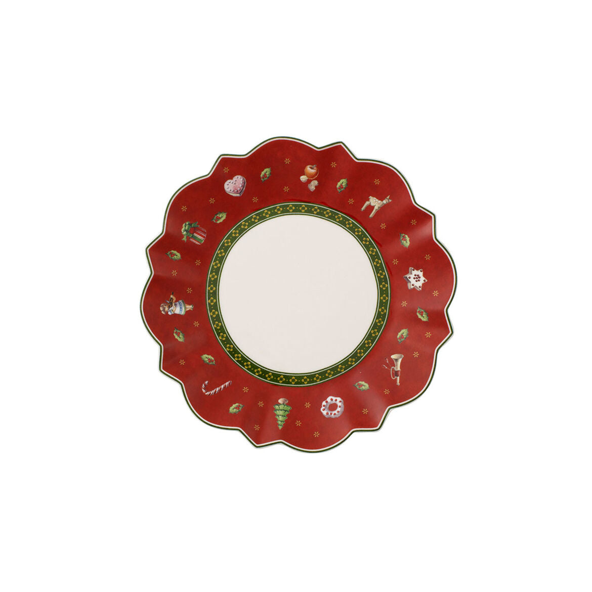 VILLEROY & BOCH Toy's Delight Piatto Pane Rosso 17cm Tavola di Natale