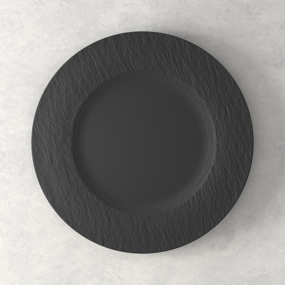 VILLEROY & BOCH Manufacture Rock Nero Set 6 Pezzi Piatto Piano 27cm Porcellana