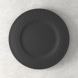 VILLEROY & BOCH Manufacture Rock Nero Set 6 Pezzi Piatto Piano 27cm Porcellana