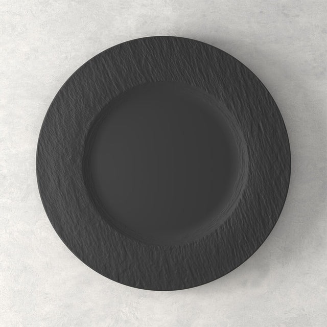 VILLEROY & BOCH Manufacture Rock Nero Set 6 Pezzi Piatto Piano 27cm Porcellana