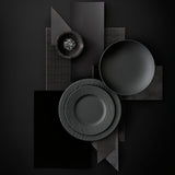 VILLEROY & BOCH Manufacture Rock Nero Set 6 Pezzi Piatto Piano 27cm Porcellana