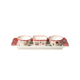 VILLEROY & BOCH Toy's Delight set Dip 4 Pezzi Ciotole c/Vassoio Tavola Natale
