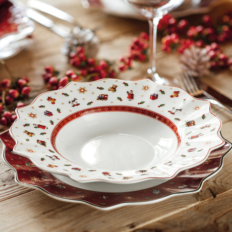 VILLEROY & BOCH Toy's Delight Piatto Fondo Bianco 6 Pezzi 26cm Tavola Natalizia