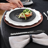 VILLEROY & BOCH Manufacture Rock Nero Set 6 Pezzi Piatto Frutta Colazione 22cm