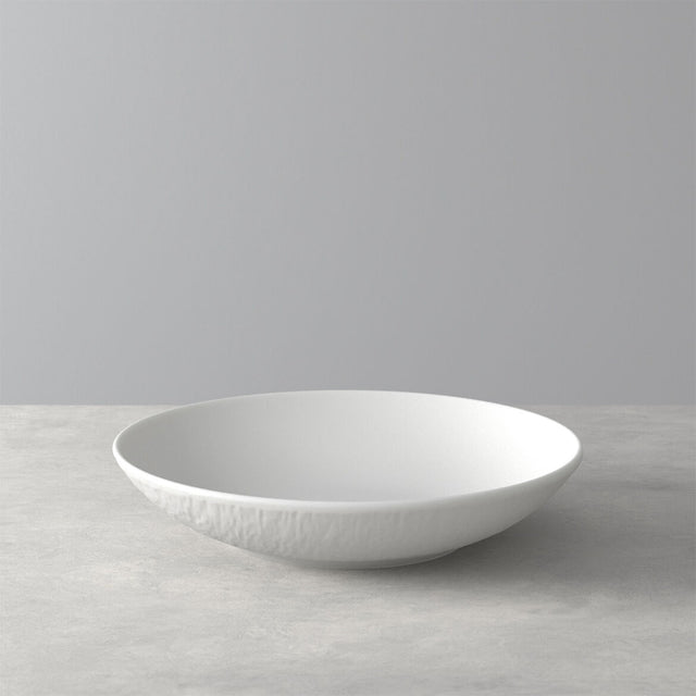 VILLEROY & BOCH Manufacture Rock Bianco Set 6 Pezzi Piatto Fondo Ciotola