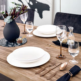 VILLEROY & BOCH Manufacture Rock Bianco Set 6 Pezzi Piatto Fondo Ciotola