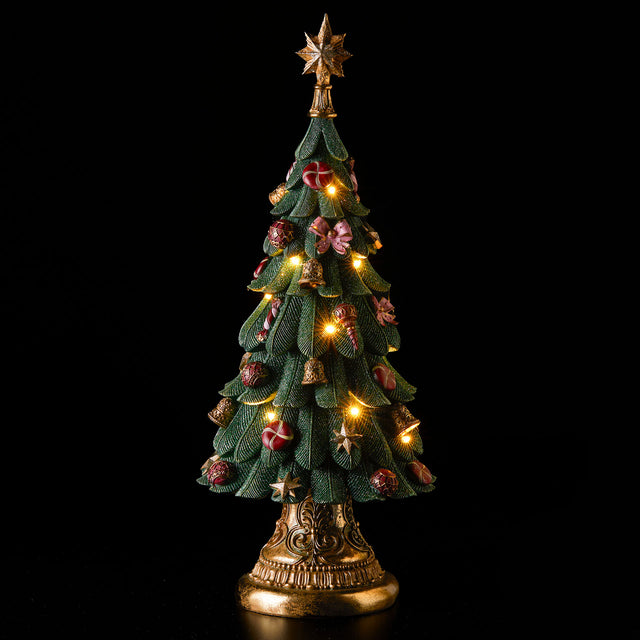 EDG Enzo De Gasperi Albero di Natale in Resina con Luci LED e Musica 60cm Decorazione Natalizia