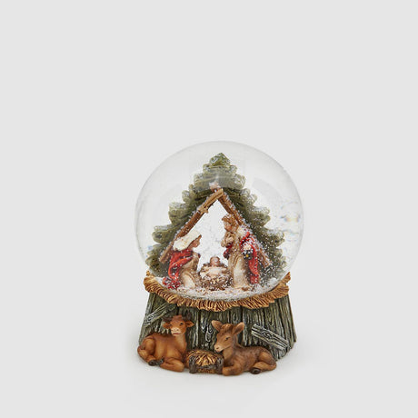 EDG Palla Globo di Neve Natività H13cm Decorazione Natalizia