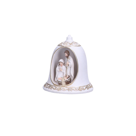RITUALI DOMESTICI Ennato Campanella Campana Natività con LED Decorazione Natalizia 10cm