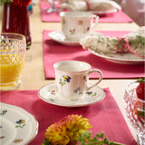 VILLEROY &amp; BOCH Petite Fleur Moka Espresso Coffee Cup 100ml with Saucer 13cm Porcelain