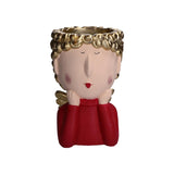 RITUALI DOMESTICI Amorino Cachepot Portavaso Rosso Oro 20cm Cemento