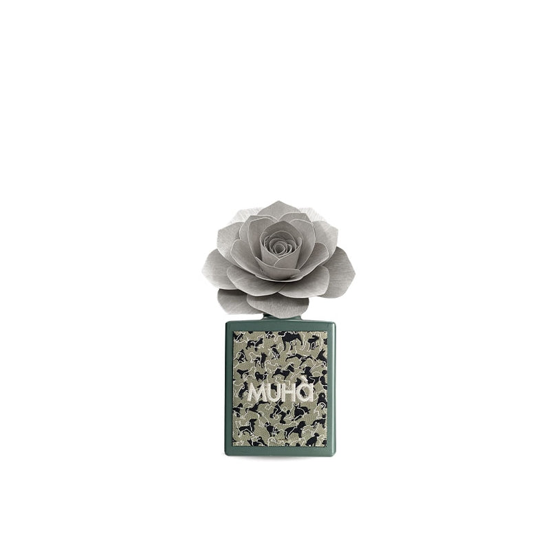 MUHA' Profumo Diffusore Art Rosa con Ricamo 100ml Acqua e Sale