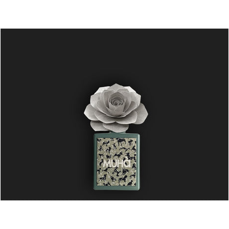 MUHA' Profumo Diffusore Art Rosa con Ricamo 100ml Acqua e Sale