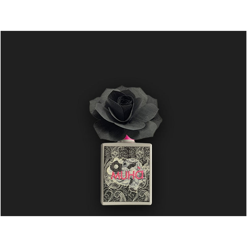 MUHA' Profumatore Diffusore Art Rosa con Ricamo 100ml Legni e Te'