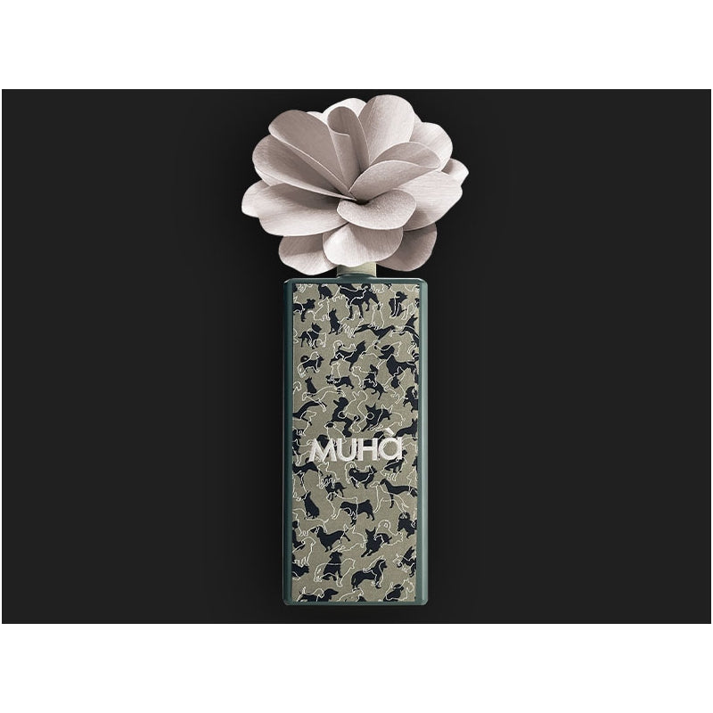 MUHA' Profumatore Diffusore Art Rosa con Ricamo 750ml Acqua e Sale