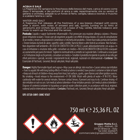 MUHA' Profumatore Diffusore Art Rosa con Ricamo 750ml Acqua e Sale