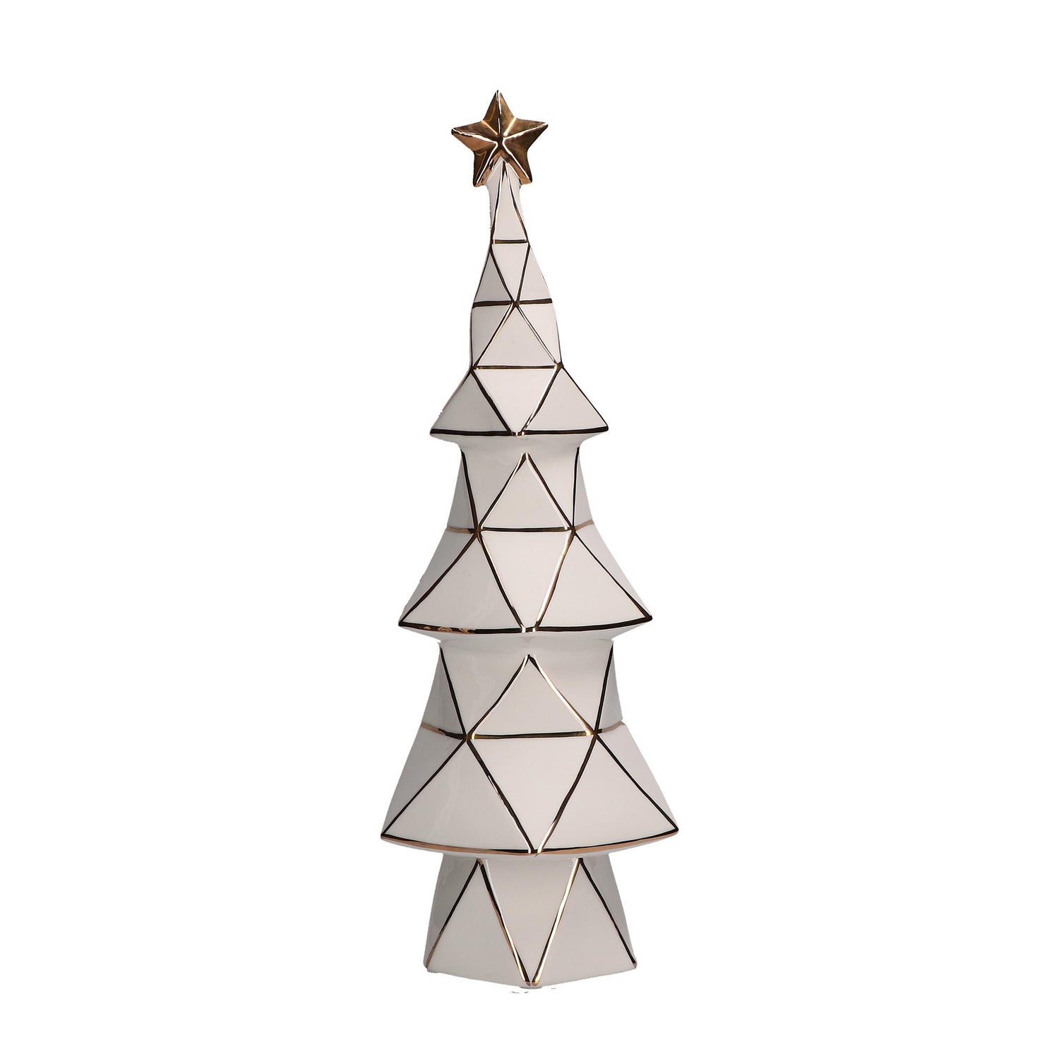 RITUALI DOMESTICI Cubismo Albero di Natale Decorazione Natalizia 40cm Porcellana