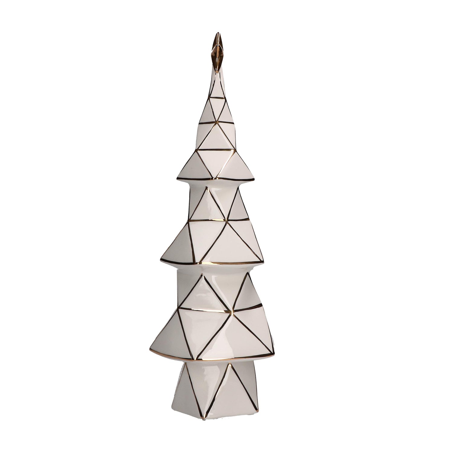 RITUALI DOMESTICI Cubismo Albero di Natale Decorazione Natalizia 40cm Porcellana