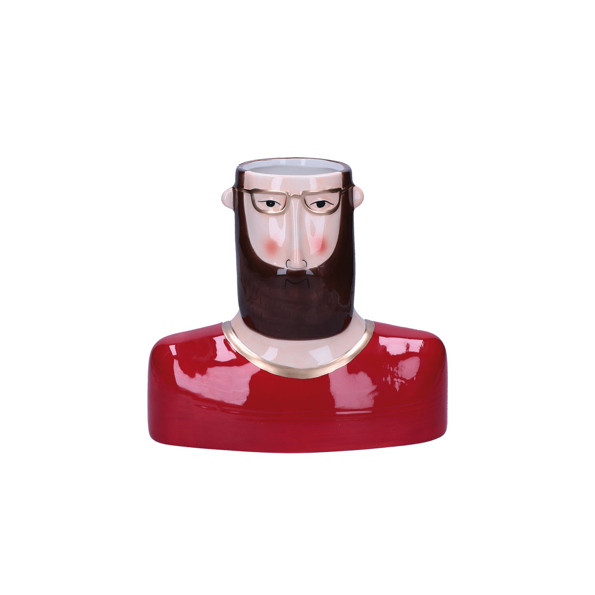 RITUALI DOMESTICI iRobinson Vaso Cachepot Beppe 22cm Rosso Ceramica