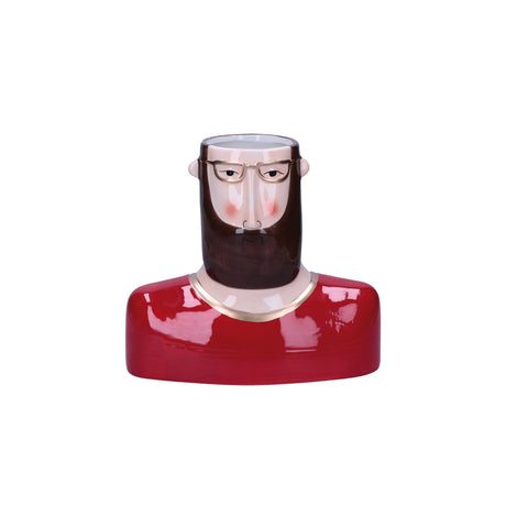 RITUALI DOMESTICI iRobinson Vaso Cachepot Beppe 22cm Rosso Ceramica