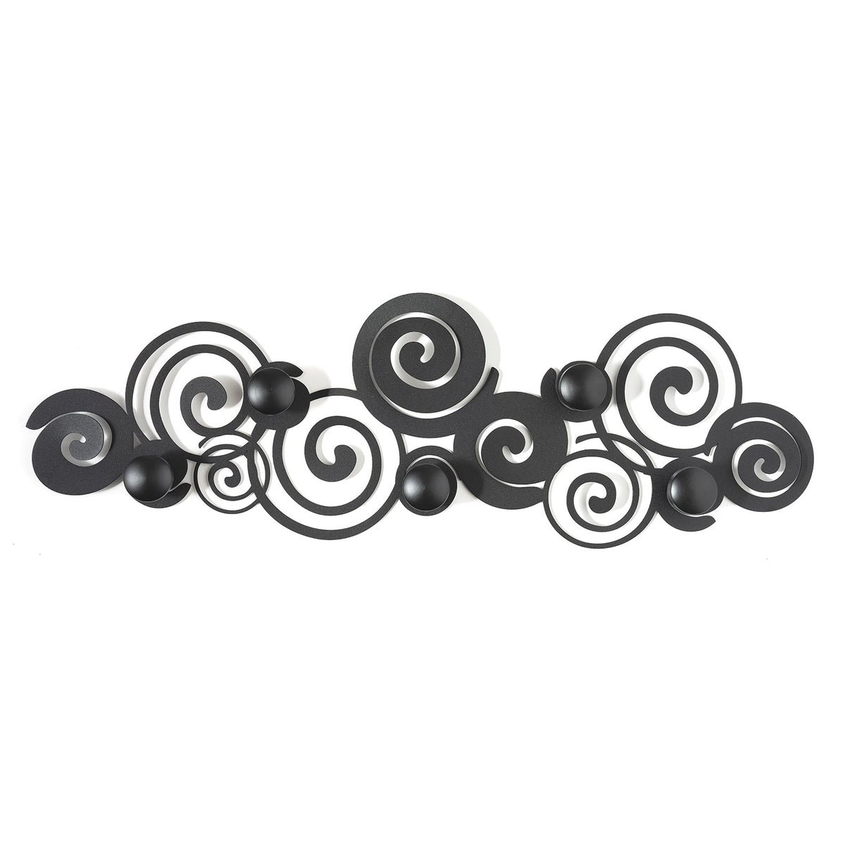 ARTI & MESTIERI Appendiabiti in Ferro Orfeo Nero 75x25cm