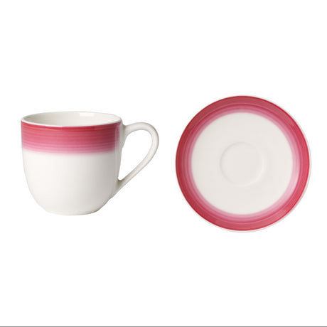 VILLEROY & BOCH Colourful Life Berry Fantasy Tazza Caffè Espresso Moka con Piattino Set 6 Pezzi Porcellana