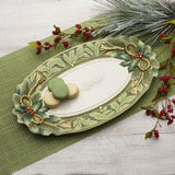 FITZ &amp; FLOYD - Porcelain Centerpiece Tray 43 cm Oval Christmas Decoration 1022009