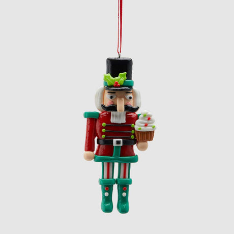 EDG Addobbo Pendaglio Decorazione Natalizia Schiaccianoci 13cm Resina