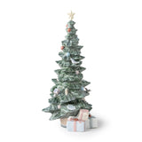 LLADRO' Figurina Albero di Natale con Regali 26x11cm Porcellana
