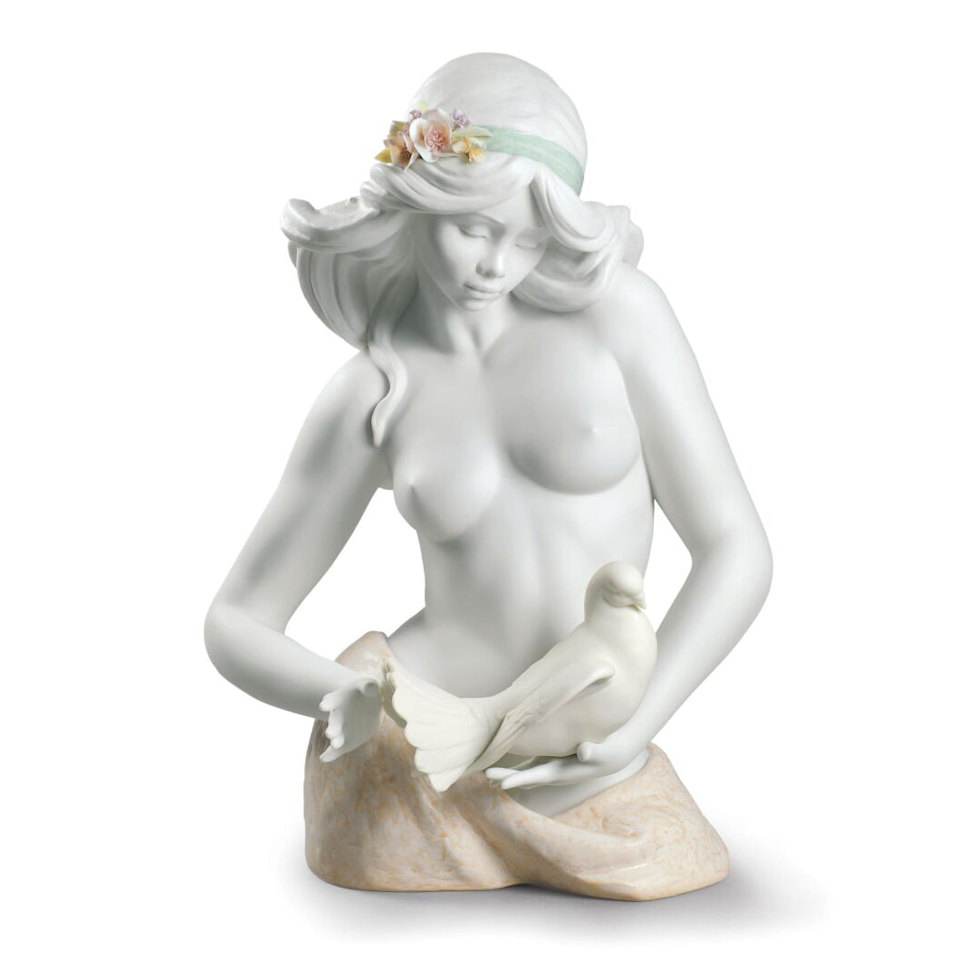 Lladró - Figura statua porcellana Donna Contemplazione