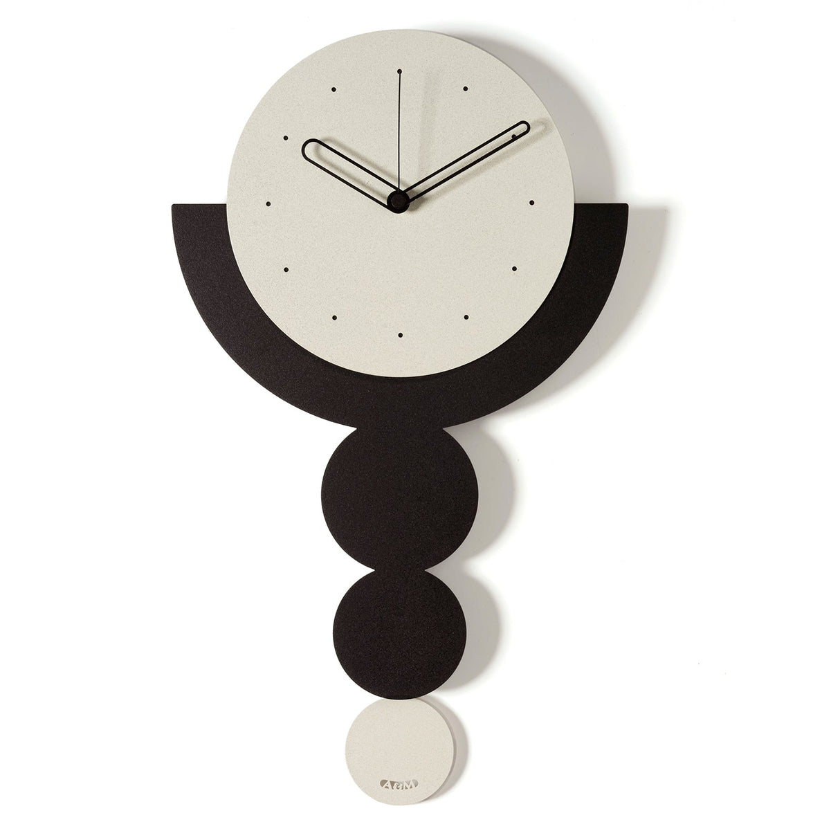 ARTI & MESTIERI Orologio a Pendolo Trilogy Avorio Nero Avorio 49,5x29cm