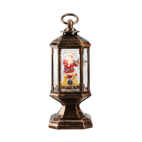 TIMSTOR Lanterna Babbo Natale con Violino con LED 23cm Decorazione Natalizia