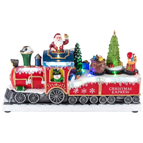 TIMSTOR Treno di Natale Decorazione Natalizia con LED e Movimento 35x22,5cm