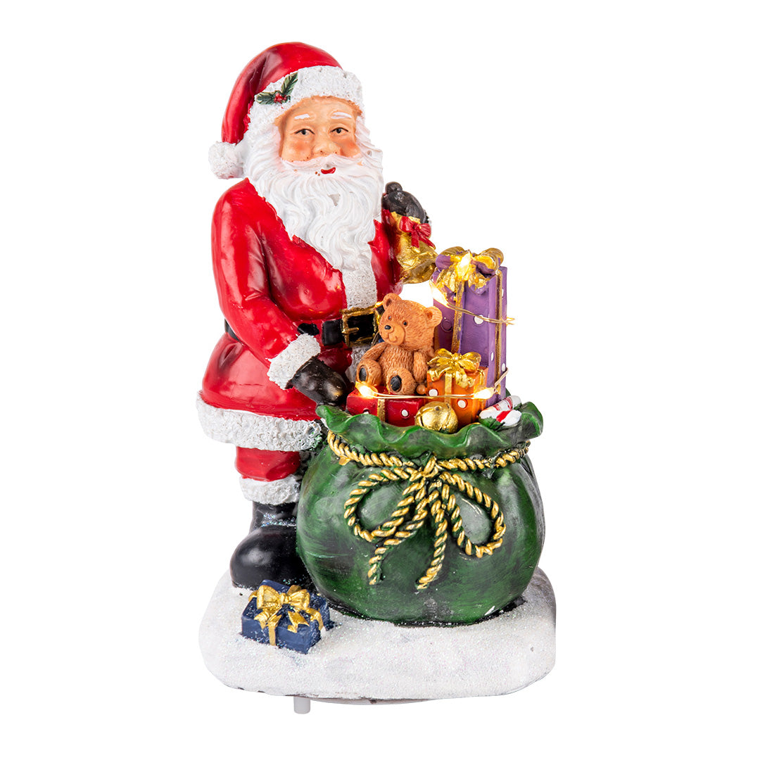 TIMSTOR - Babbo Natale con Sacco dei Doni Decorazione Natalizia 15cm Resina