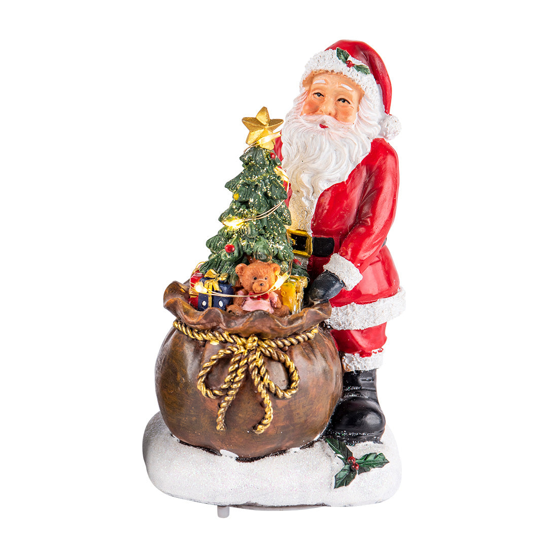 TIMSTOR - Babbo Natale con Sacco dei Doni Decorazione Natalizia 15cm Resina