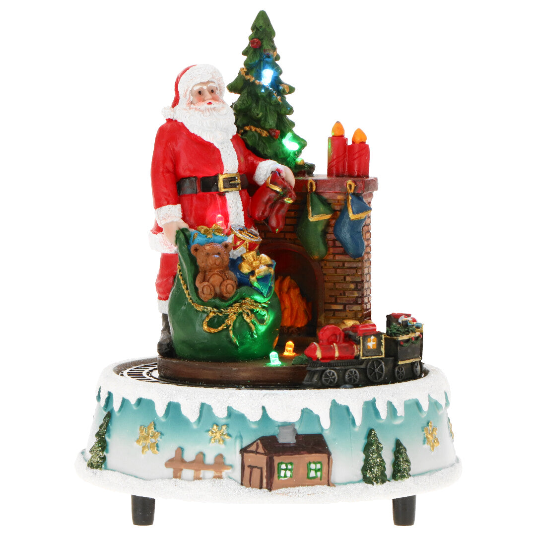 TIMSTOR - Scena Natalizia Babbo Natale con Movimento Decorazione Natalizia 21cm LED