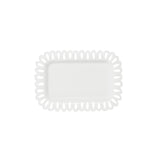 LA PORCELLANA BIANCA Giulietta Vassoio Rettangolare Traforato 31x22cm Bianco Porcellana