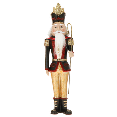 TIMSTOR - Schiaccianoci Nutcracker Soldatino Nero Oro 42cm Resina