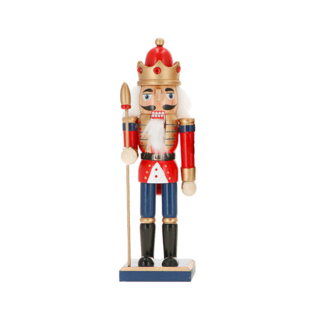 TIMSTOR - Schiaccianoci Soldatino Nutcracker con Lancia 24cm Legno Decorazione Natalizia