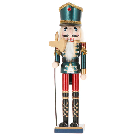 TIMSTOR - Schiaccianoci Soldatino Nutcracker con Ascia 43cm Legno Decorazione Natalizia