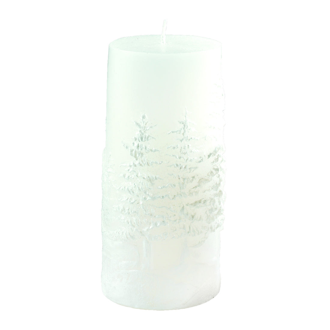 MASCAGNI CASA - Candela di Natale Bianca 10,5 cm Decorazione Natalizia Cero