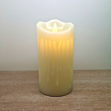 TIMSTOR Candela Artificiale con LED 15cm Fiamma in Movimento Effetto Realistico