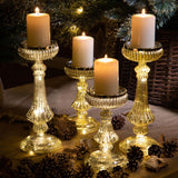 BIANCHI DINO Candeliere con LED 29x11cm Oro Decorazione Natalizia